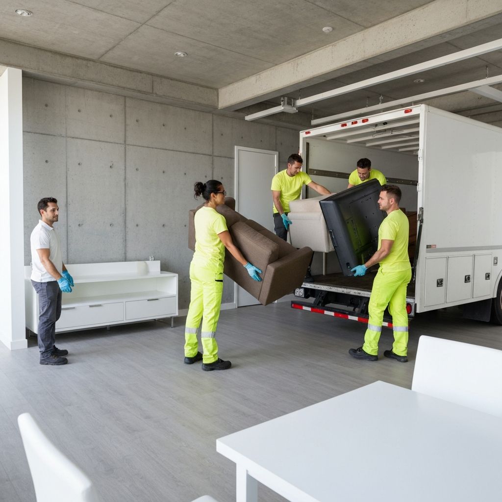 Professionelles Entrümpelungsteam bei der Arbeit